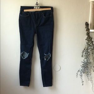 Free People Destroyed Darkwash Jean